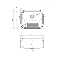 Bol unique de haute qualité en acier inoxydable 304 brosse murale utilitaire buanderie évier de cuisine ensemble avec planche à laver