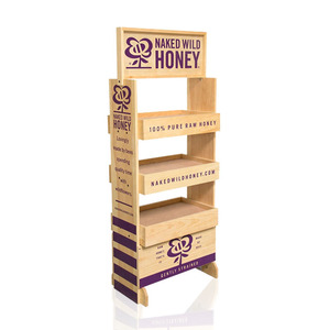 Tùy chỉnh cửa hàng hiển thị bằng gỗ đứng mật ong tầng đứng kệ trưng bày - Product Image 6