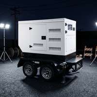 Groupe électrogène diesel Yuchai 20KW 37KVA 50KVA 80KVA 100KVA sur remorque, garantie mondiale, pour situations d'urgence