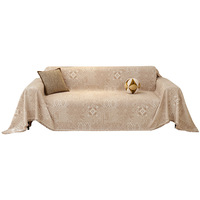 Housse de canapé en jacquard marocain rétro toutes saisons lin épaissi Chenille motif géométrique coussins décoratifs tout compris