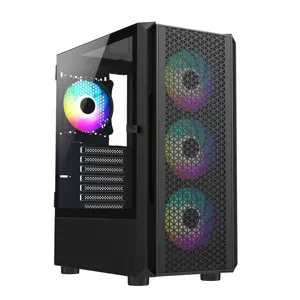 2024 מכירה חמה OEM מארז מחשב מותאם אישית ו-Tower ATX/Micro-ATX מארז מחשב מט Rgb קירור מצנן מאווררים ארון מחשב למשחקים עם LED