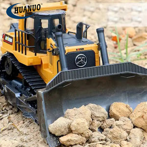 Diecast logam tugas berat <span class=keywords><strong>Dozer</strong></span> Model 1/16 2.4GHz 11CH paduan <span class=keywords><strong>Rc</strong></span> bulldoser truk dengan Lampu & suara - Product Image 2