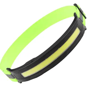 COB High Reflective Rechargeable Headlamp For Running Safety Reflective Elastic Strips With Emergency Light Adjustable Headband