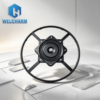 Base de canapé pivotante à cadre rond en métal robuste, rotation à 180 degrés avec mémoire de position, accessoire de mobilier fonctionnel pour canapé