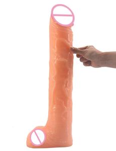 FAAK Supergroßer <span class=keywords><strong>Dildo</strong></span> aus schwarzem Silikon, Tier-Dildos für Frauen, 8,7 cm dick - Product Image 2