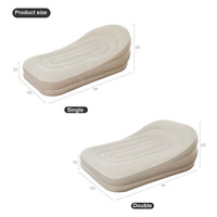 Canapé-lit gonflable d'extérieur avec dossier, matelas pneumatique de camping portable, lit pliable gonflable automatique pour usage domestique