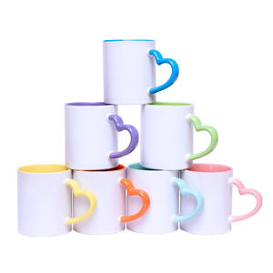 Love Handle Ceramic <b>Mug</b> <b>Heart</b> Design Colored Interior And Handle Novelty Gift For Presents Zhejiang Origin - Product Image 4