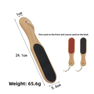 Xách Tay Hai Mặt Đá bọt Chân Máy Xay Với Phong Cách Tay Cầm Bằng Gỗ Tùy Chỉnh <span class=keywords><strong>Callus</strong></span> <span class=keywords><strong>Remover</strong></span> Cho Hiệu Quả Da Chết Loại Bỏ - Product Image 4