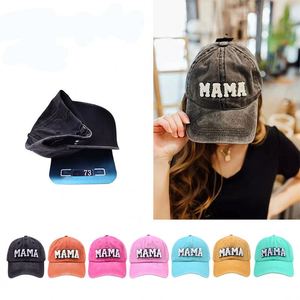 Gorra de Béisbol Infantil MINI con Parche de Chenilla Bordado, Estilo Desgastado, de Algodón, para Deportes al Aire Libre, Regalo para el Día de la Madre - Product Image 6