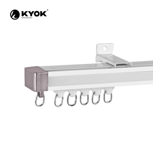 Rail de rideau intelligent de haute qualité monté au plafond rial avec lumière rail de rideau d'hôtel en aluminium de Chine - Product Image 4