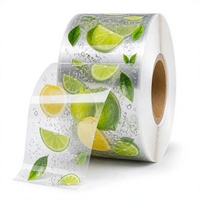 Étiquettes personnalisées transparentes en PET pour bouteilles de boissons, autocollantes, imperméables, en rouleau, impression numérique UV, effet sans étiquette