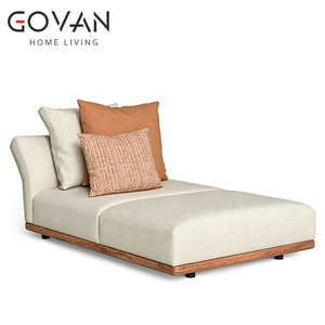 Conjunto de Sillones Chaise Longue de Teca para Exteriores, Diseño Moderno, para Terraza, Piscina, Hotel, Lagoon, Villa - Product Image 1