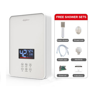 Calentador de agua eléctrico de acero inoxidable para baño inteligente, minicalentador de agua <span class=keywords><strong>sin</strong></span> depósito de 6kW, precio barato - Product Image 2