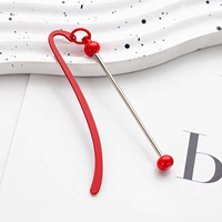 Porte-clés en alliage métallique fait main avec perles, marque-page DIY, charmant et personnalisable pour cadeaux, fournitures scolaires, de bureau et bijoux