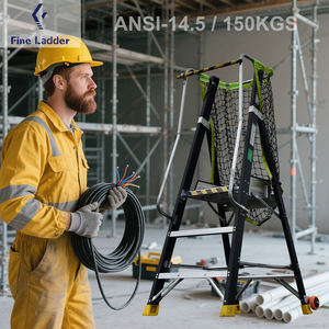 Escabeau d'escalade Gs En131 approuvé multi-usages trois cinq couches simple face large fibre de verre Frp - Product Image 1