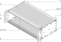 RDEKONO Schroff Nvent 19" 3U Châssis de sous-rack CPCI en aluminium ATCA VPX avec guide de carte vertical pour rack de serveur 24563-131