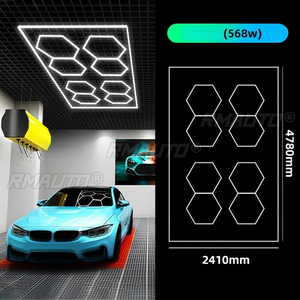 Lampe LED hexagonale en forme de nid d'abeille pour station de lavage de voitures, salle de sport, salon de coiffure, étanche et modulable - Product Image 6