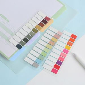 PET-Material Selbstklebende Index-Tabs, Schulbedarf, Morandi-Farben, Transparente Klebende Seitenmarkierungen, Flaggen für Bücher - Product Image 4
