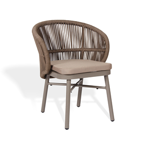 Großhandel Moderne Langlebige Rattan-Esszimmerstühle Stapelbare Aluminium-Gartenmöbel für Hotels und Restaurants Gartenstühle - Product Image 1