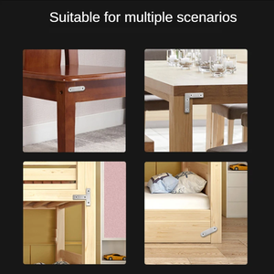 Soportes Triangulares de Acero Inoxidable con Superficie Cepillada, Fácil Instalación para Escritorio, Borde de Cama, Accesorio SSR - Product Image 5