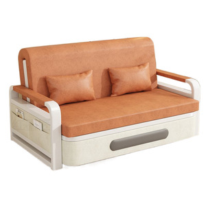 Canapé-lit double moderne <span class=keywords><strong>convertible</strong></span> et extensible en tissu de technologie nordique pour les siestes de salon canapé-lit pliant - Product Image 3
