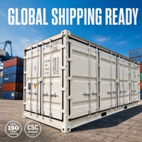 Conteneur de transport 20 pieds à ouverture latérale complète pour équipements industriels et solutions de stockage de palettes, conteneur de fret à porte latérale