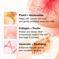 Crème hydratante pour le visage à la pectine de pêche et à la niacinamide pour les peaux sèches avec collagène, céramide, panthénol, soin de la peau pour une peau de verre