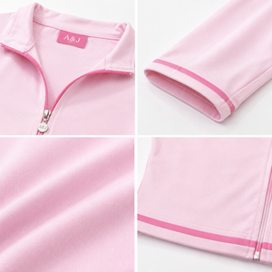 Conjunto de Chaqueta Corta con Cierre y Pantalones Acampanados para Mujer, Marca Privada, Fabricante OEM ODM, Logotipo Personalizado A&J, Diseño Personalizado, OEKO-TEX GRS - Product Image 2