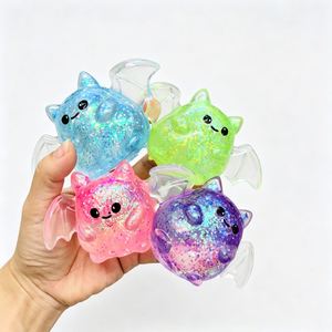 Lot de 72 Squishies en forme de Citrouille, Chauve-souris et Fantôme, rembourrés à la maltose, à remontée lente, jouets à presser souples anti-stress, en stock entrepôt USA - Product Image 5