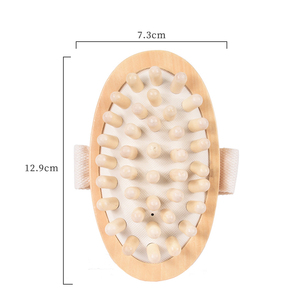 Naturholz Anti Cellulite Massage gerät Körper abnehmen Zirkulation bürste Muskel Relax <span class=keywords><strong>Palm</strong></span> Sauna Spa Bad Massage - Product Image 2