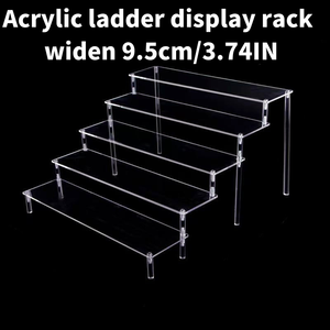 İndirimli Mağaza Şeffaf <span class=keywords><strong>2</strong></span>/3/4/5 Katlı Akrilik Takı Parfüm Sergi Rafları Figürler Oyuncaklar için, Merdiven Şeklinde Kolonya Rafı - Product Image 2