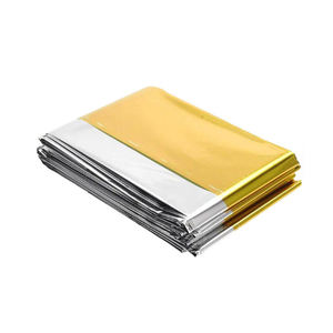 Peso ligero Primeros auxilios Rescate Emergencia Clima frío Cálido Desechable Space Foil Mylar Mantas térmicas impermeables - Product Image 1