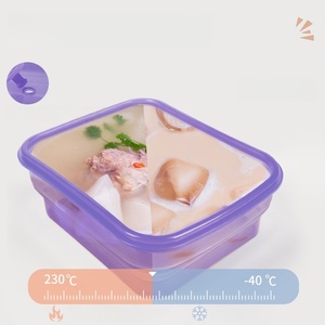 Lifetop Tủ đông lò vi sóng máy rửa chén an toàn nhiệt đóng mở Silicone thực phẩm lưu trữ container - Product Image 2