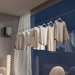 Tendedero Retráctil de Acero Inoxidable, Tendedero Portátil Resistente para Interiores y Exteriores, Secador de Ropa con Cuerda Ajustable - Product Image 1