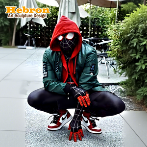 Costume de personnage d'anime Spider-Man Miles, reproduit fidèlement, pour jeu de rô<span class=keywords><strong>le</strong></span>, festival de super-héros, événement &amp;   Soirée dansante - Product Image 1