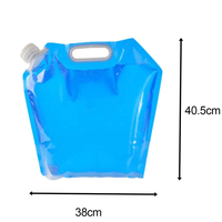 Réservoir d'eau pliable bleu Récipient compact portable avec bec pour Camping Survival Emergency Use Bathing Cooking