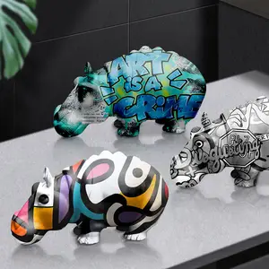 Outdoor Fibreglass <strong>Life</strong> <strong>Size</strong> Hippo <strong>Statue</strong> Resin Hippo Sculpture - Product Image 3