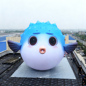 Inflable de Dibujos Animados, Lindo Pez Globo con Boca Hinchada, Logotipo Personalizable, Ventilador Incorporado, Color y Tamaño Personalizables, Animal Inflable para Centro Comercial, Zoológico, <span class=keywords><strong>Camping</strong></span> - Product Image 1
