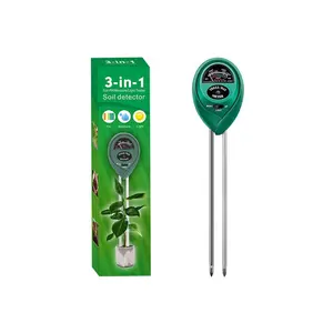 Medidor de pH 3 en 1 para la humedad del suelo, medidor de agua para plantas de interior y exterior