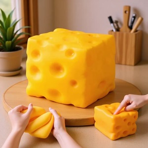 Juguete antiestrés de queso blandito de subida lenta, juguete sensorial de queso para apretar, juguete alimentario para aliviar el estrés del TDAH - Product Image 3