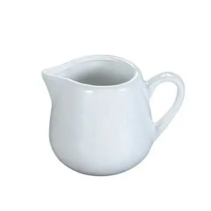 陶瓷牛奶勺酱咖啡牛奶杯带或不带手柄大小牛奶锅牛排果汁桶糖罐