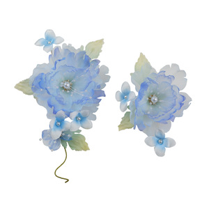 2026 Summer Original Design Ancient Style Handmade Silk <b>Flower</b> Blue Hanfu Hair Clip <b>Sweet</b> Makeup Styling Perforated <b>Flower</b> Hair - Product Image 5