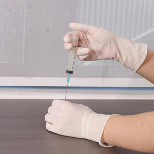 Gants d'examen jetables en latex sans poudre, épaisseur 5 MIL, longueur 24 CM, bord coupé, manchette lisse, usage général, fabriqués en Malaisie - Product Image 2