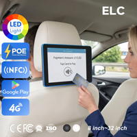 Tablet POE de 10.1 Pulgadas para Reposacabezas de Taxi, para SoftPOS, Pago con Tarjeta de Crédito NFC, Reproductor de Publicidad Android 11 con Ranura 4G LTE Opcional