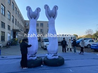 Statue de sirène géante éclairée, sculpture gonflable pour la publicité extérieure