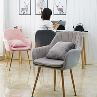 Fauteuil de salon et salle à manger moderne du milieu du siècle, capitonné en velours sherpa, dossier mi-haut, avec fonction inclinable, pieds plaqués or