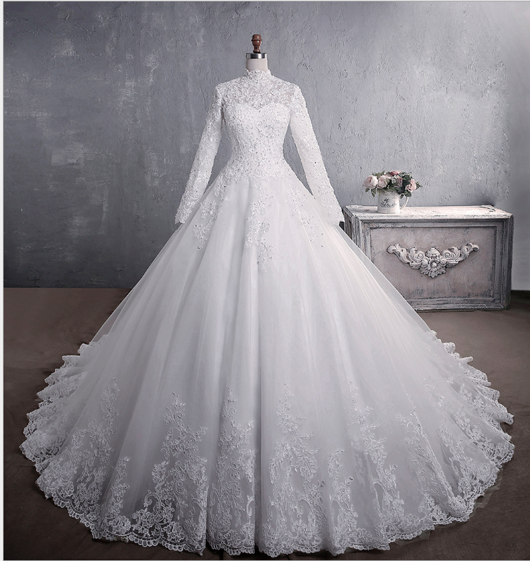 New Design Long Sleeve Muslim Wedding Dresses 2022-2023