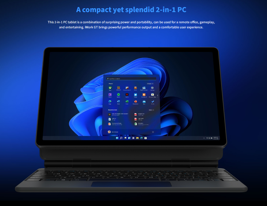 ALLDOCUBE iWORK GT 2-in-1タブレットPC11インチコアi5-1135G7 16G