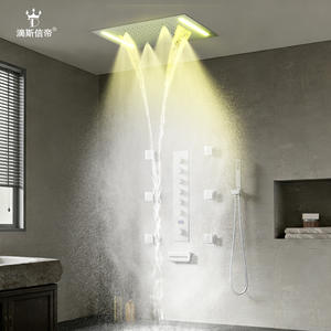 Ensemble de pomme de douche murale tout en cuivre, acier inoxydable 304, matériel de salle de bain encastré, usage domestique - Product Image 3