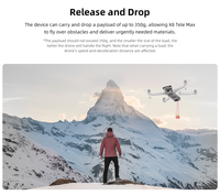 Drones FIMI X8 Tele MAX Prosumer avec double caméra, vidéo 8K, télécommande pour scènes nocturnes et photographie aérienne 4G
